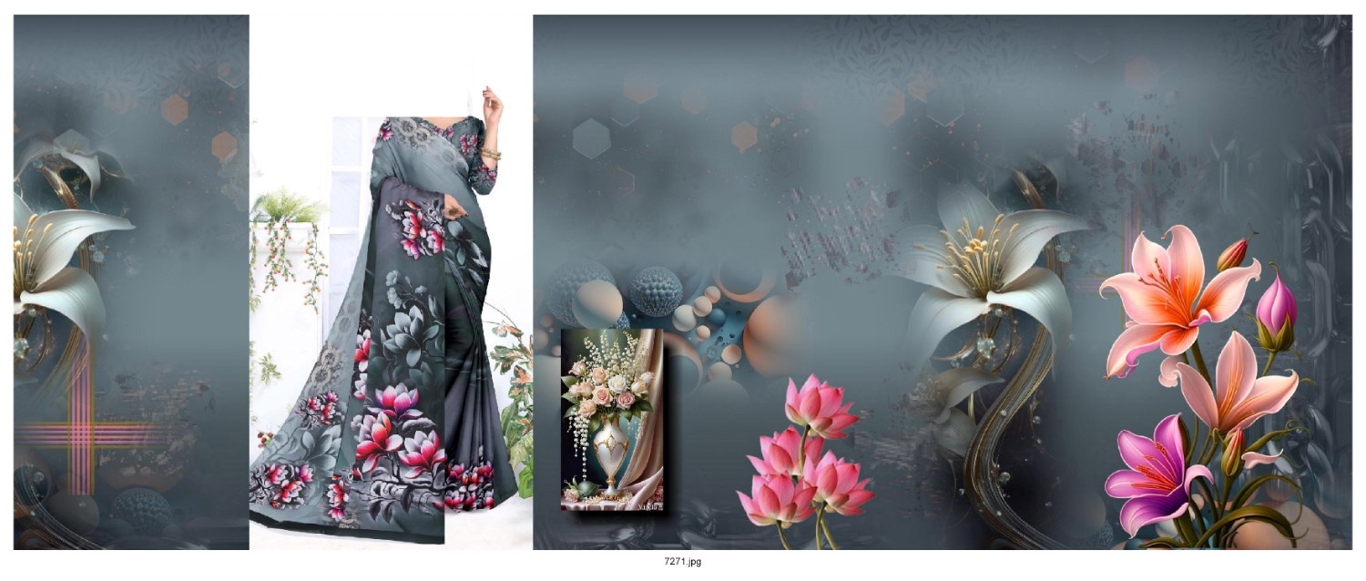 Abstract-Big-Flower-Saree