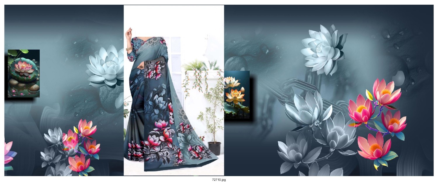 Abstract-Big-Flower-Saree