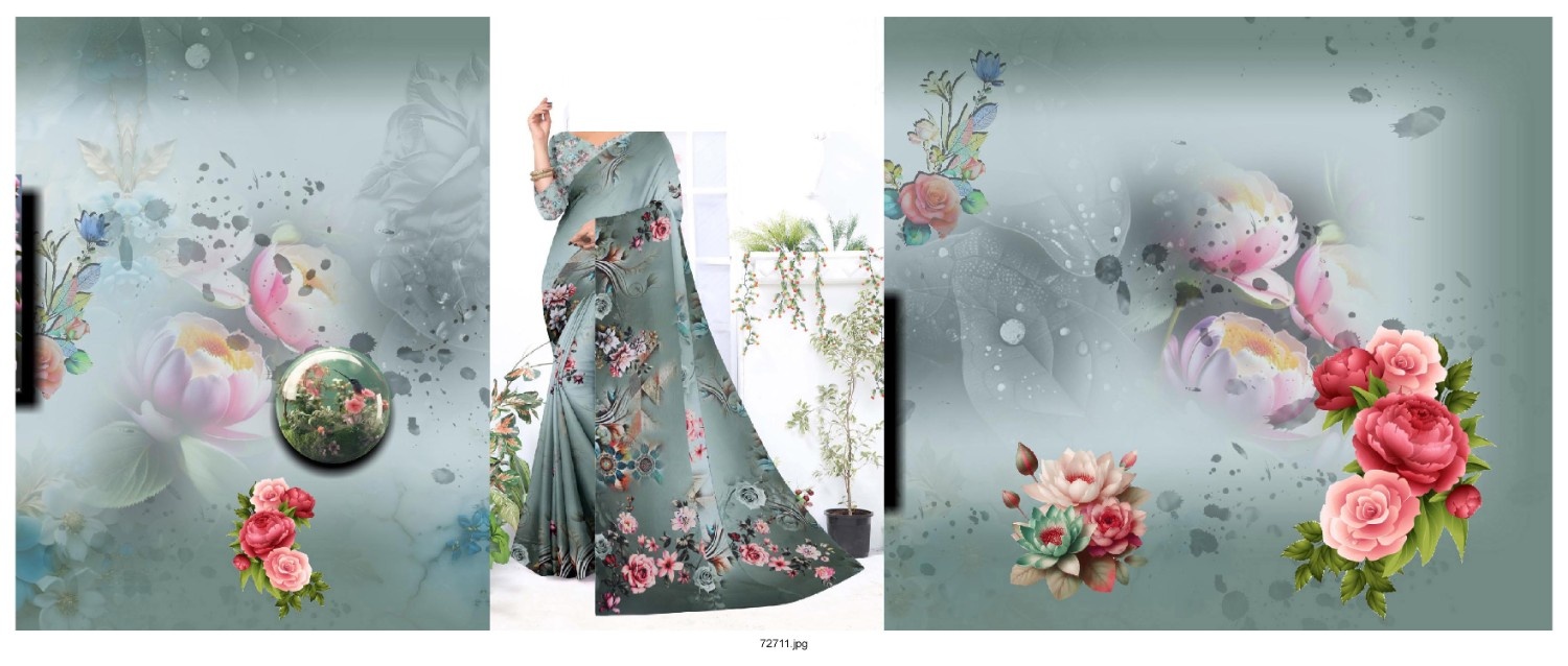 Abstract-Big-Flower-Saree