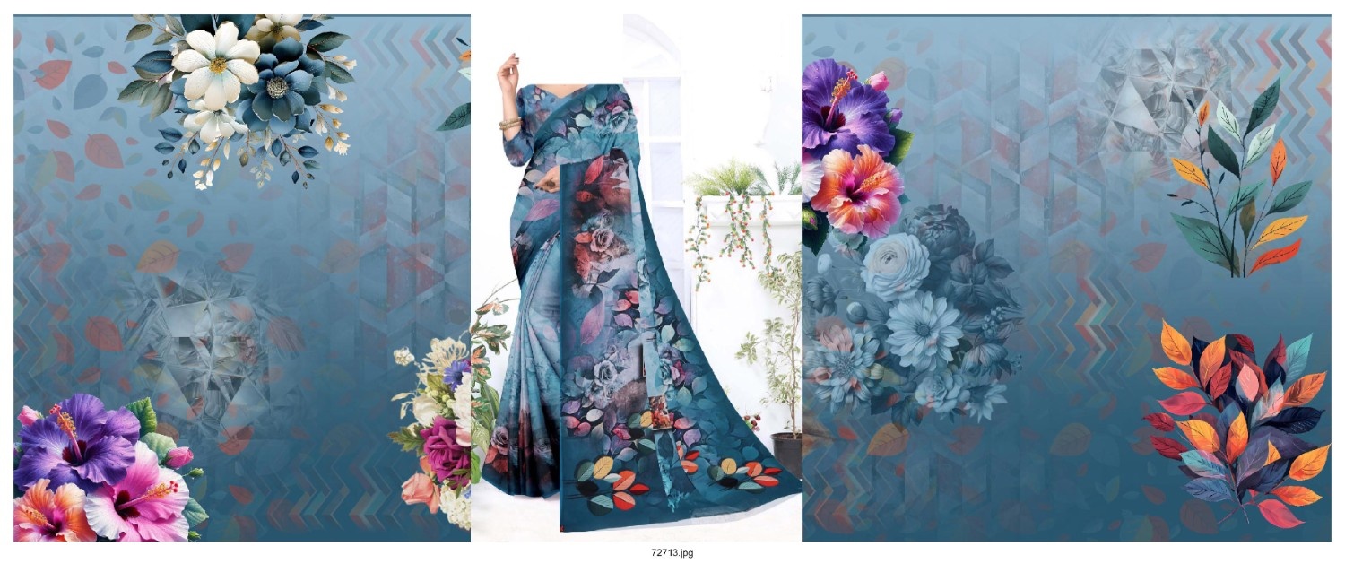 Abstract-Big-Flower-Saree