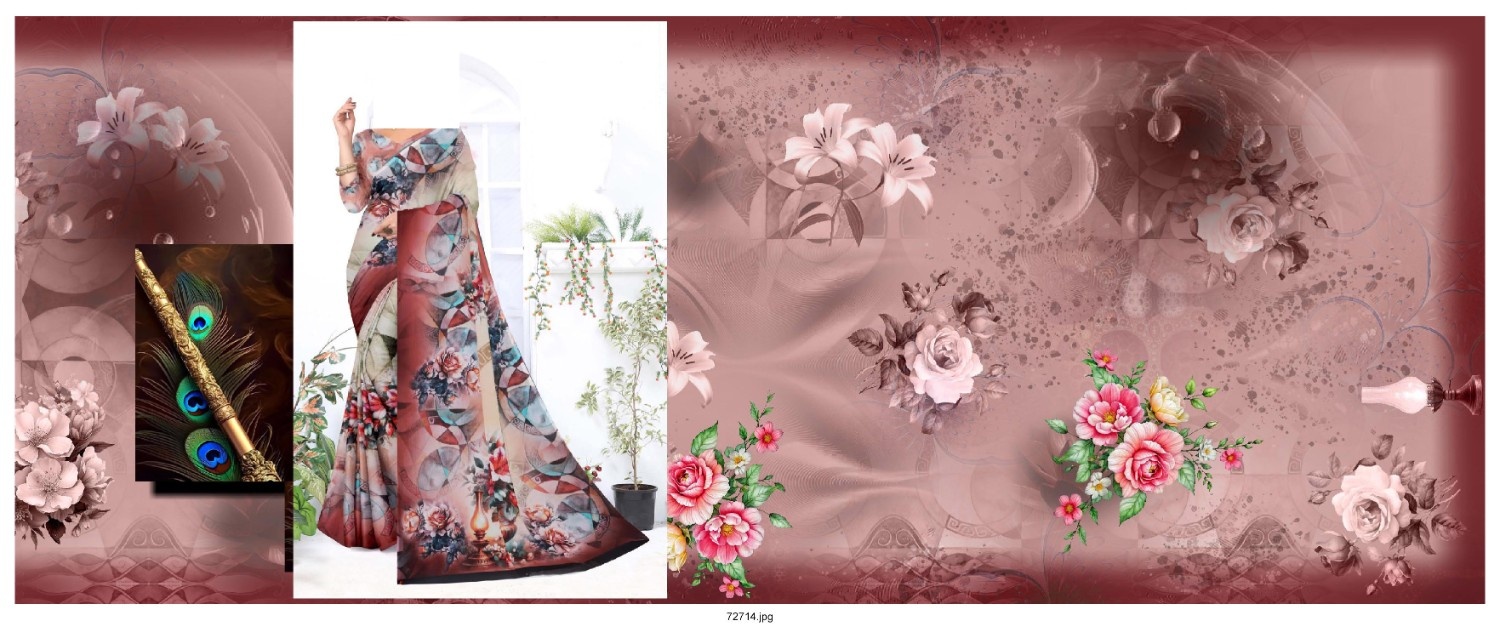 Abstract-Big-Flower-Saree