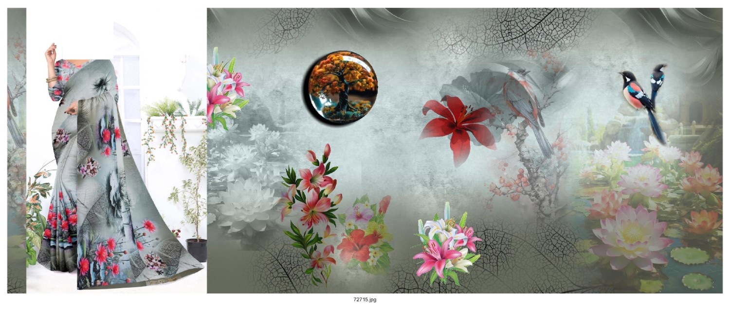 Abstract-Big-Flower-Saree