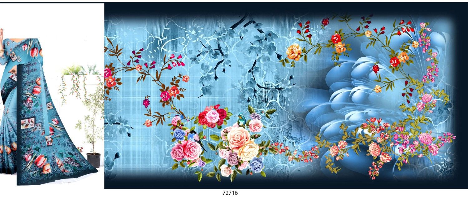Abstract-Big-Flower-Saree