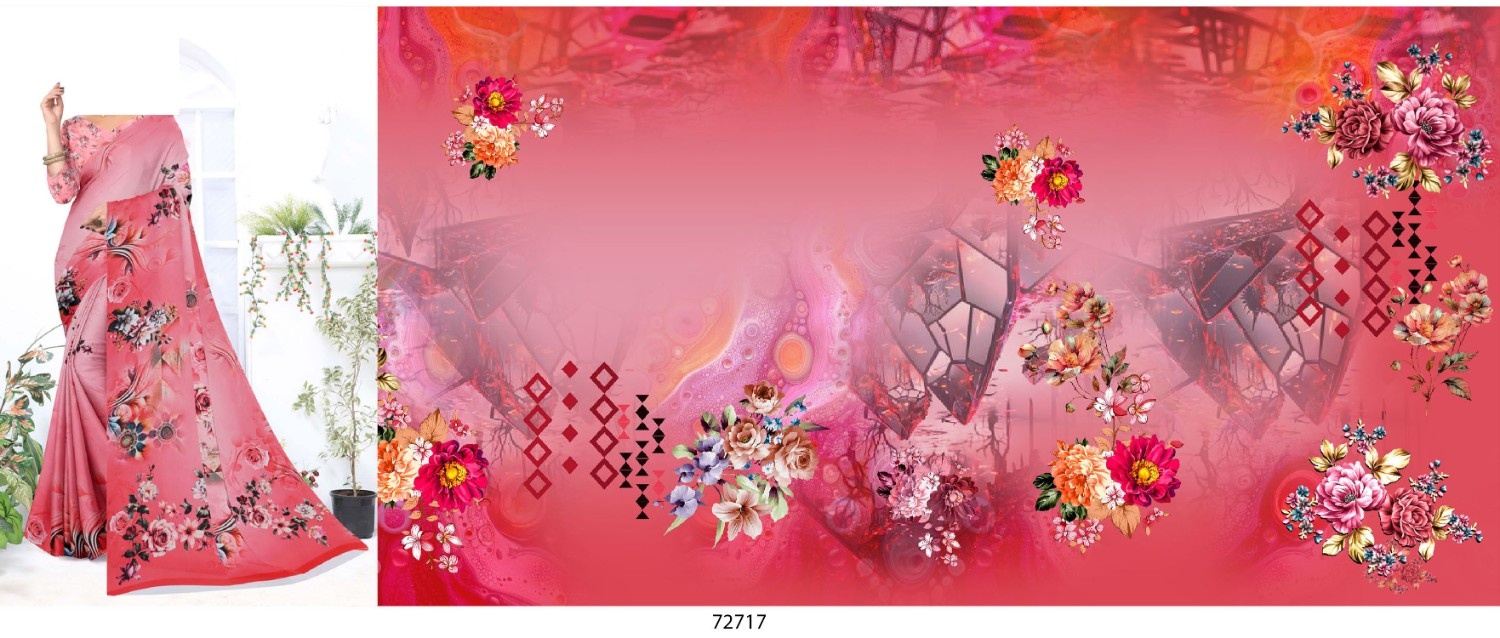 Abstract-Big-Flower-Saree