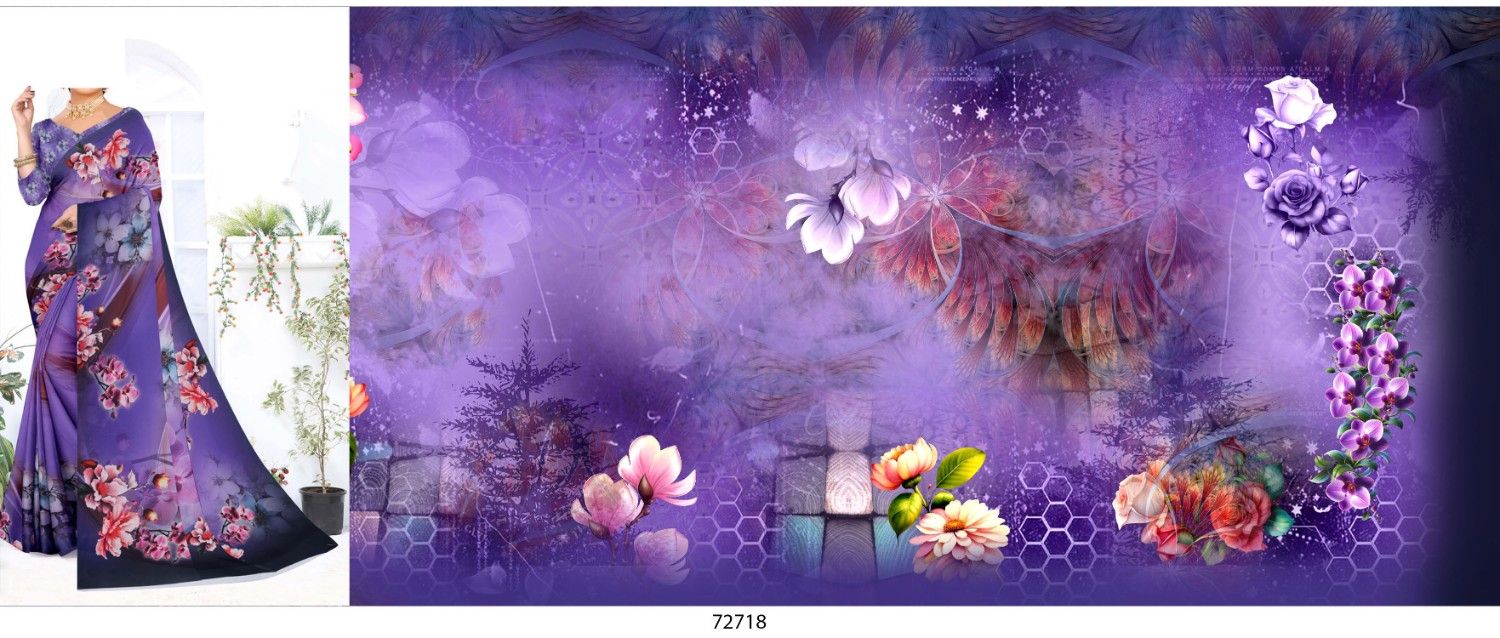 Abstract-Big-Flower-Saree