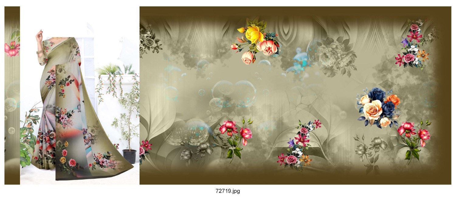 Abstract-Big-Flower-Saree