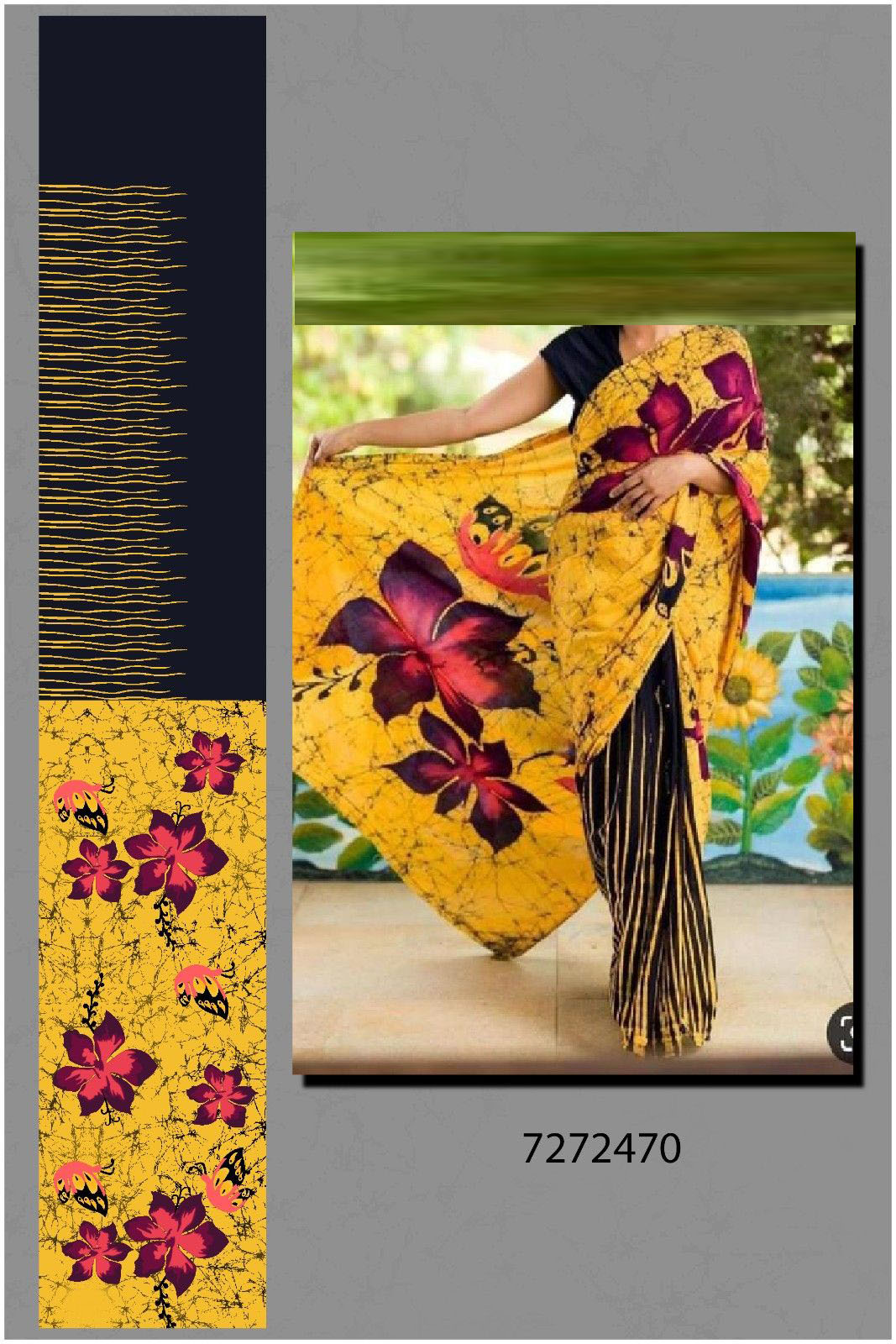 New-Drawing-Big-Flower-Treanding-Saree