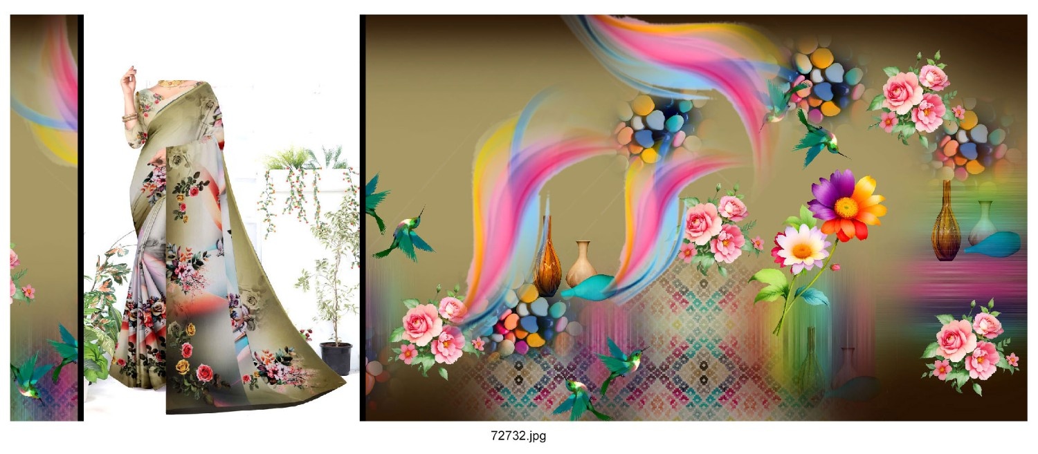 Abstract-Big-Flowe-Saree
