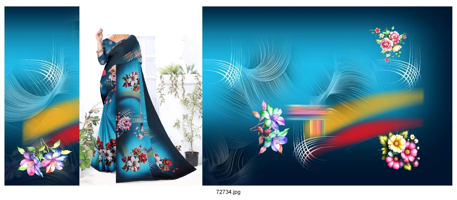 Abstract-Big-Flowe-Saree