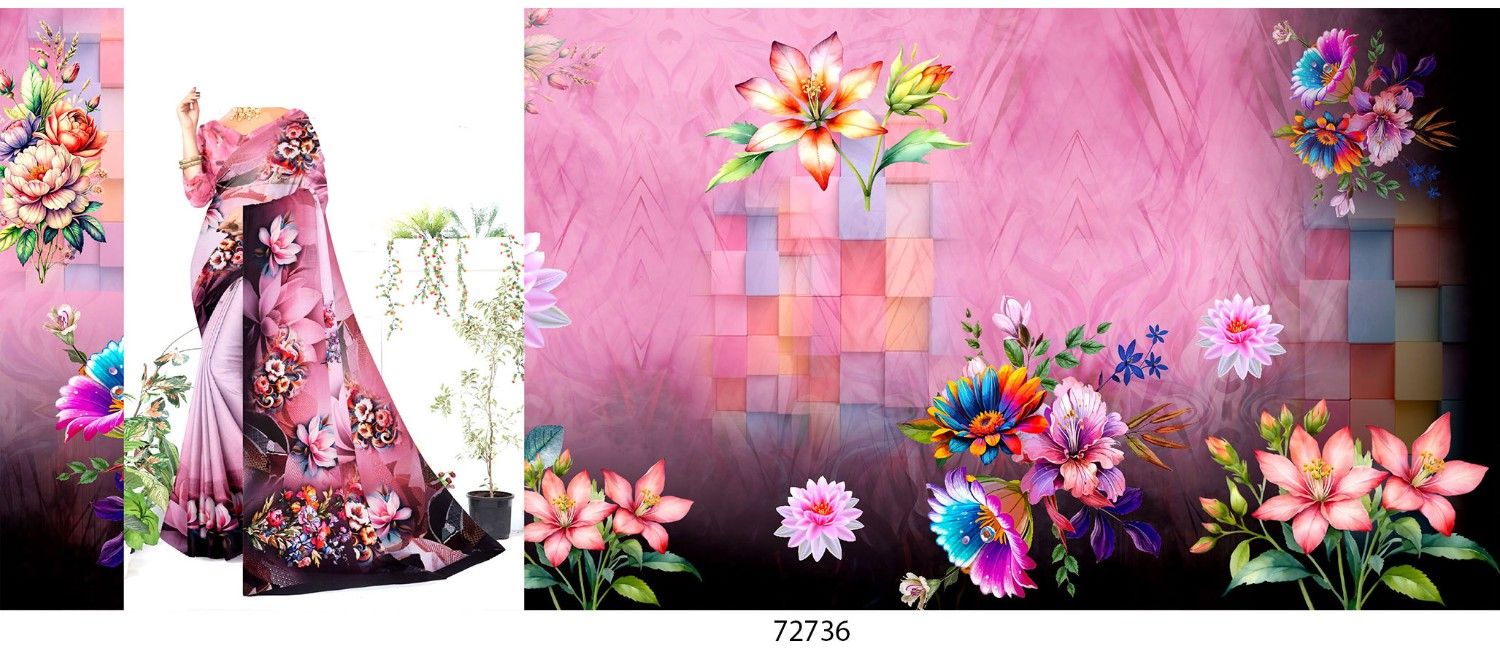 Abstract-Big-Flowe-Saree