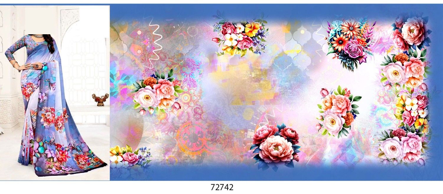 Abstract-Big-Flowe-Saree