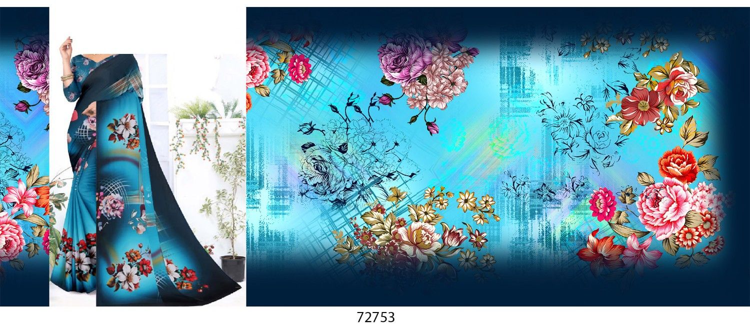 Abstract-Big-Flowe-Saree