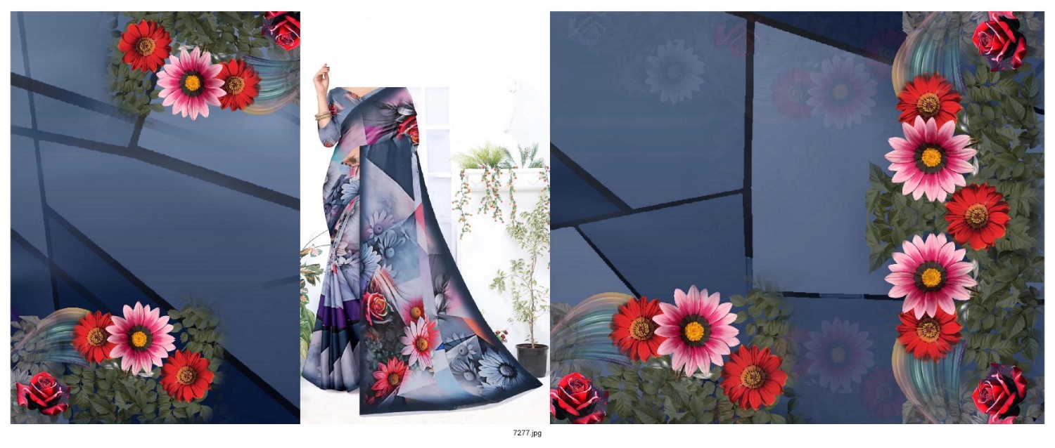 Abstract-Big-Flower-Saree