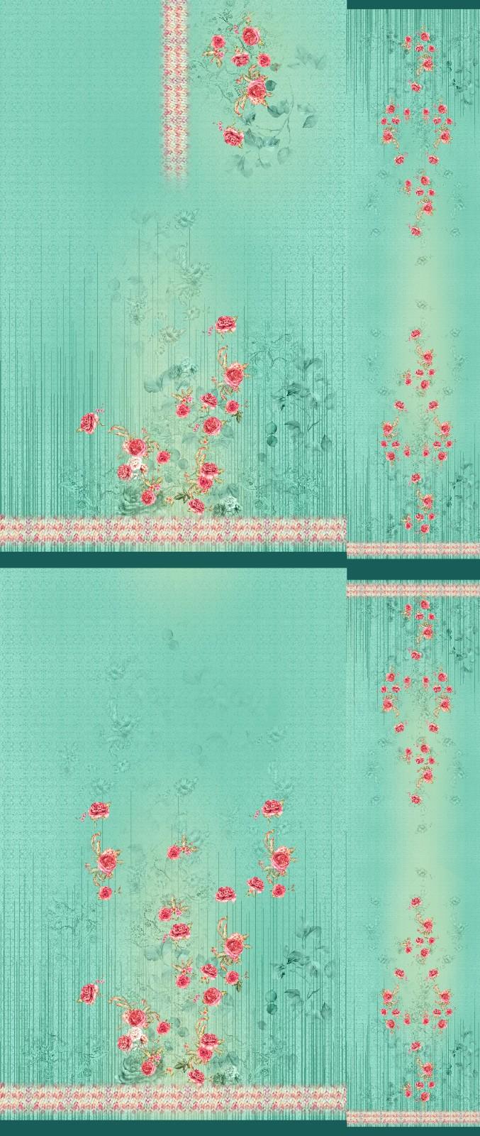 Abstract-and-flower-suit-design