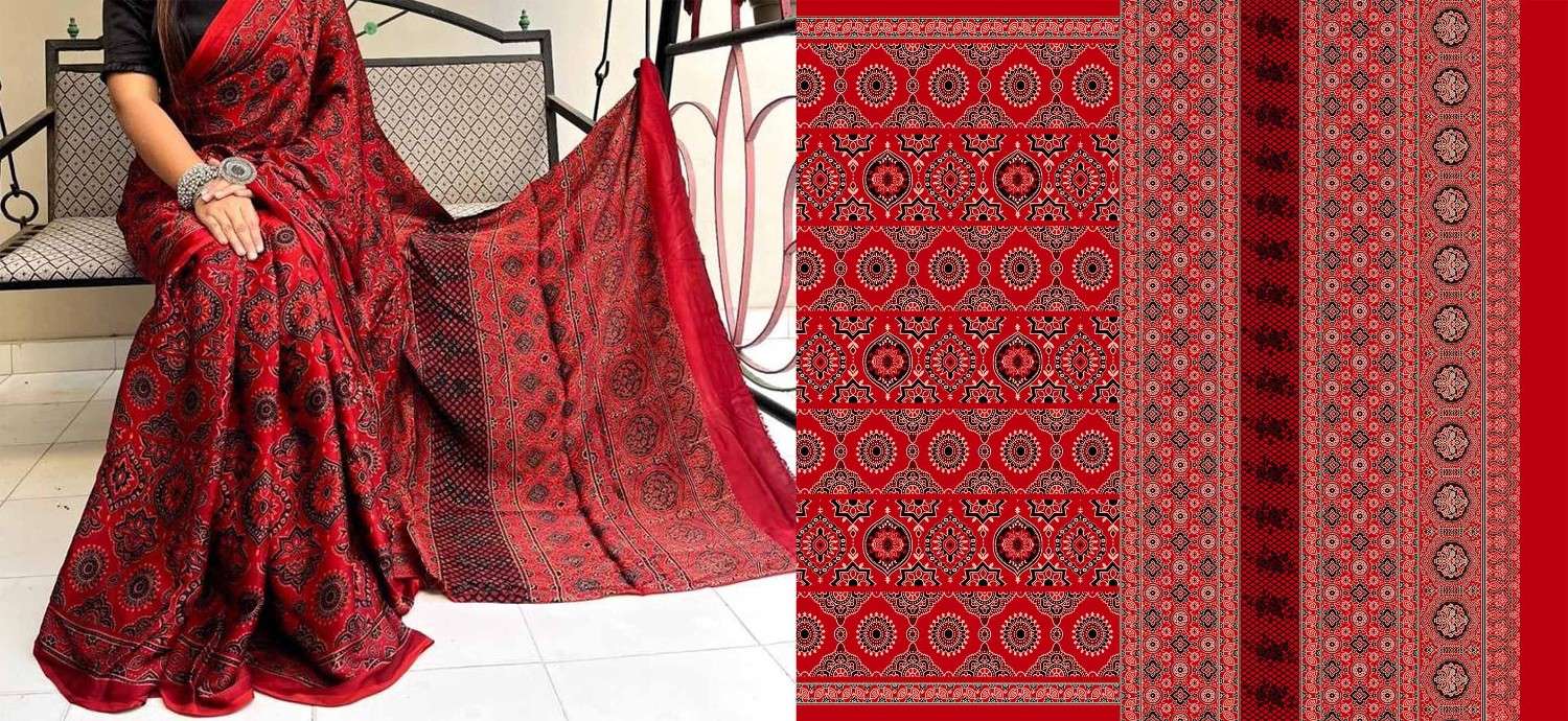Ajrak-batik-saree-design