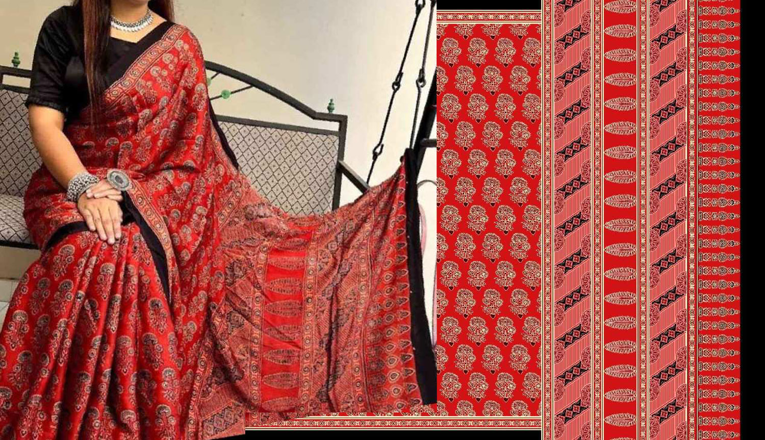 Ajrak-batik-saree-design