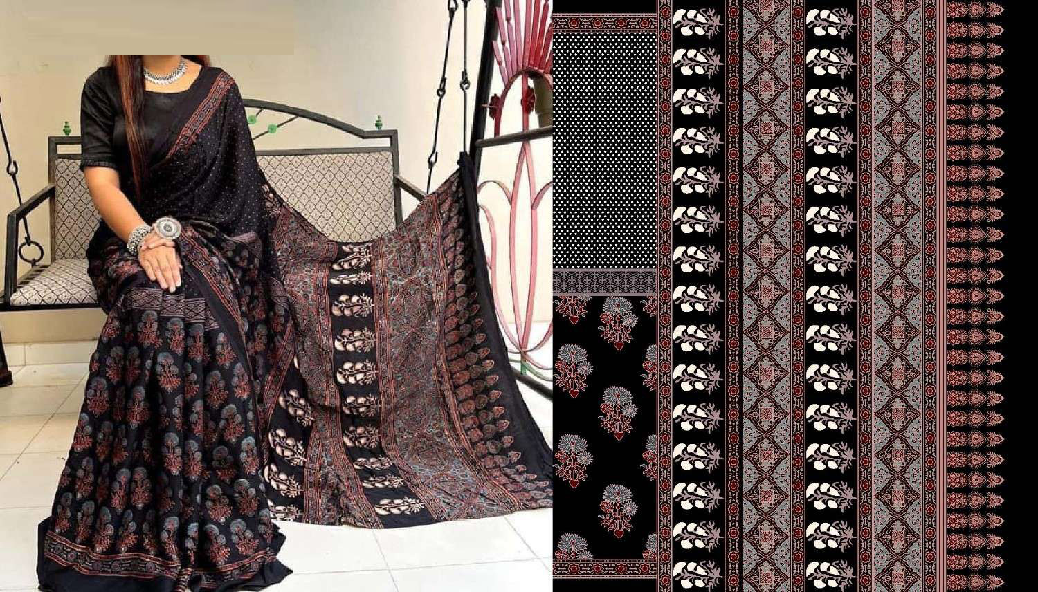 Ajrak-batik-saree-design