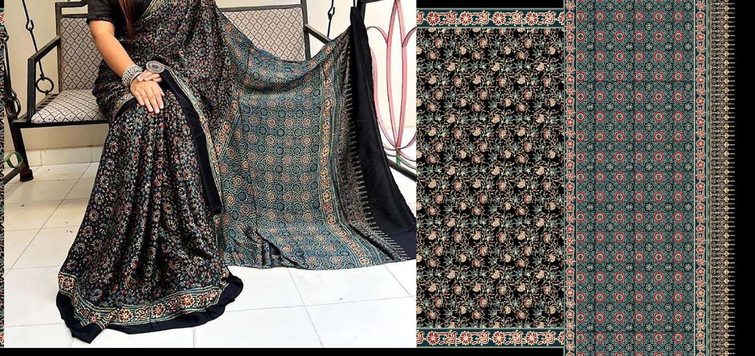 Ajrak-batik-saree-design