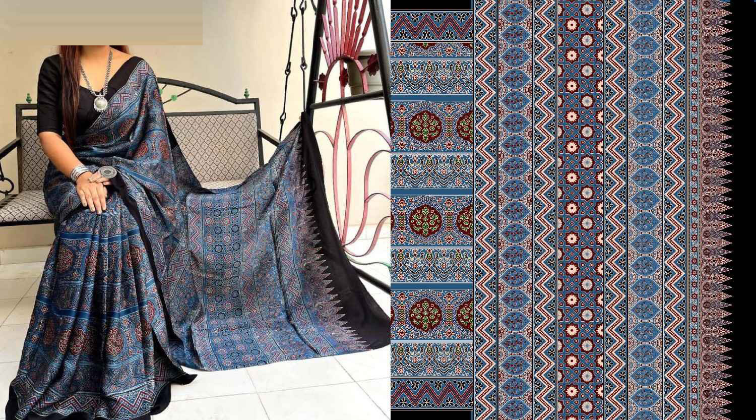 Ajrak-batik-saree-design