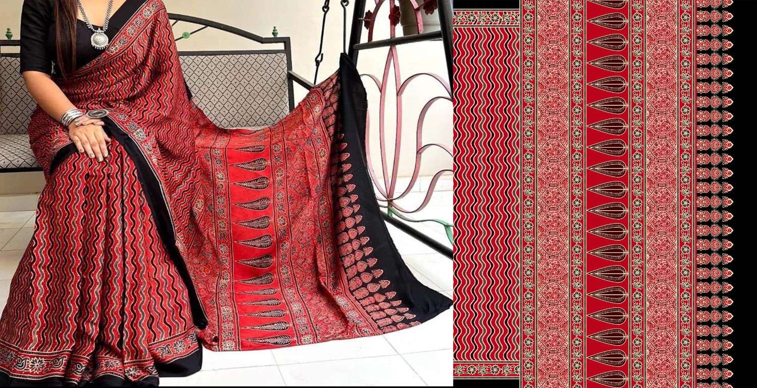 Ajrak-batik-saree-design