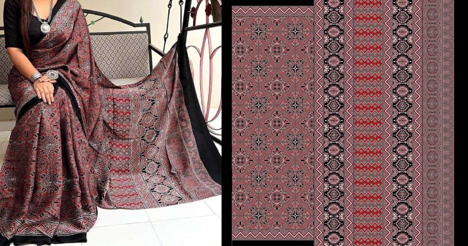 Ajrak-batik-saree-design